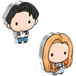 2022 Niue FRIENDS Joey Tribbiani and Phoebe Buffay Chibi 1 oz Silver