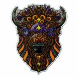 2021 1 Oz Solomon Islands Bison Spirt Animals Colorized 9999 Silver Proof Coin