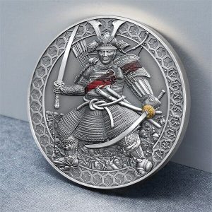 Japanese Samurai Legendary Warriors 3 oz Silver Coin Cameroon 2022