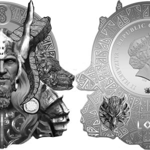 2023 Ghana Norse Gods Loki Silver Plated 34.3g CN Coin - 2,500 Mintage