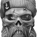 2023 Ghana Fisherman Skull Silver Plated 27.2g CN Coin – 2,000 Mintage
