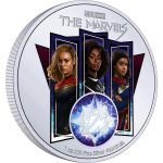 1 oz 2023 Silver Niue Proof THE MARVELS Save the Universe Action Movie Cinemas-