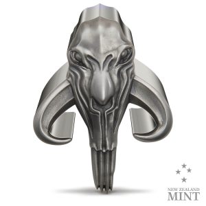 2023 Niue Star Wars Mandalorian Mythosaur 2oz Silver Antiqued Coin