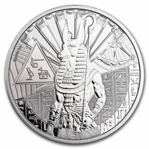 Anubis Egyptian Gods 1oz Silver 999 2023 $1 Sierra Leone