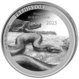 2023 – Prehistoric Life Titanoboa (10.) Silver Coin 1 oz 999 Silver Congo ST
