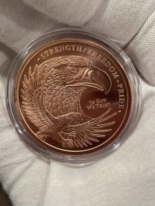 1 OZ DOUBLE EAGLE IN GOD WE TRUST ROUND 1 Oz .999 Pure Fine Copper BU
