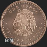 2023 – 1 OZ AZTEC CALENDAR ROUND 1 Oz .999 Pure Fine Copper BU GSM