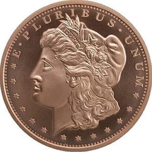 1921 - 1 OZ Morgan Round Coin - Copper 1 Oz .999 Pure Fine Copper GSM IN STOCK!!