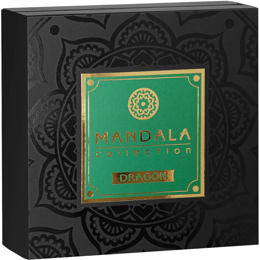 5 2024 - $5 Niue AF - 2 OZ Mandala Collection - Dragon