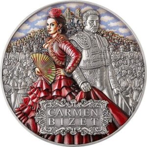 2022 - Carmen Titans of the Music 2 oz Antique finish Silver Coin 5$ Niue