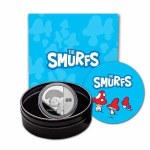 2023 - Smurfs Smurfs 65th Anniversary 1oz 999 Silver Niue Proof with Original Packaging