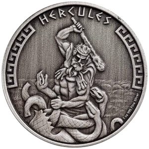 2023 - Hercules Silbermünze 1 Oz 999 Niue 2 $ Antik Finish mit OVP