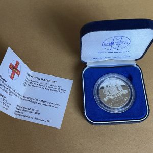 1987 - $10 Silver Proof Coin: State Series - "New South Wales."
