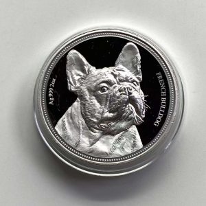 2018 Niue Island $2 Dog Series "French Bulldog" 2oz High Relief Thicken Silver Proof Coin