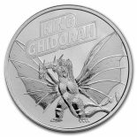 2023 – King Ghidorah Godzilla 1 Oz 999 Niue $2 Silver Coin ST/BU