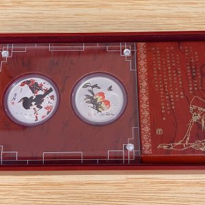 2005 Perth Mint-Cook Island $1 Master Qi Bai Shi Art Work Colorized Silver Coin Sets - 1oz