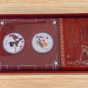 2005 Perth Mint-Cook Island $1 Master Qi Bai Shi Art Work Colorized Silver Coin Sets - 1oz