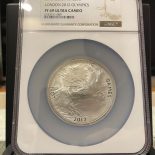 2012 London £10 Olympic Pegasus Silver Proof 5oz Coin – NGC PF69