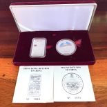 1997 Liberia Hong Kong & Macau Return China Silver 2-Coin Sets – (Square + Round Shape)