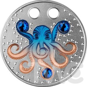 2022 - The Octopus Silver Coin 500 Francs CFA Cameroon