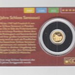2022 – Gold Coin Card – Congo 100 Francs CF Gold PP Castle Sanssouci