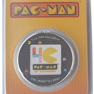 2020 - Niue 1 Oz Silver Pac Man Color Color in Slap Only 4,000 Count! TOP