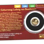 2020 Gold Coin Card – Fiji 5 Dollars Gold PP Ludwig van Beethoven