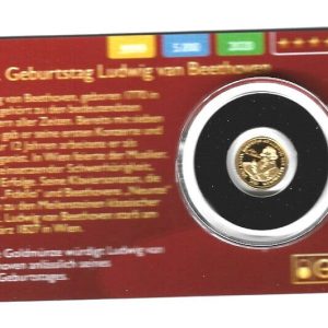 2020 Gold Coin Card - Fiji 5 Dollars Gold PP Ludwig van Beethoven