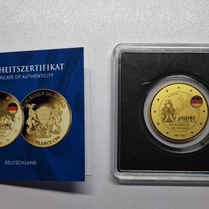 2022 - 3000 Francs Gold 999 Erasmus 1/500 oz Excellent Condition Coins Chad