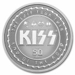 2023 – 50 Years KISS 1oz 999 Niue $2 Silver Coin Silver ST/BU
