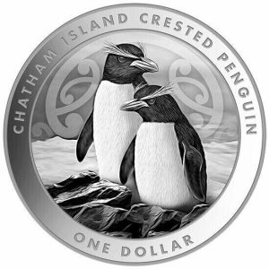 2020 Chatham Island Crested Penguin Penguin New Zealand 1 oz 999 Silver ST/BU