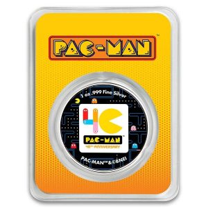 2020 Niue PAC-MAN 1 oz Colorized SILVER Coin in TEP ~ 40th Anniversary Pacman