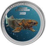 2023 – Prehistoric Life Dunkleosteus Silver Coin Color oz 999 Congo