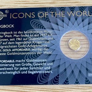 2015 Icons of the World - Rwanda 10 FRW 1/200oz Gold Buffalo