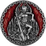2022 – Mephistopheles Devils and Demons 2 oz Antique finish Silver Coin Cameroon