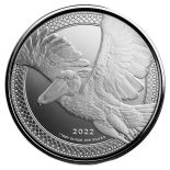 2022 – Congo 1 oz 999 Silver 1000 Francs Shoe Beak Shoebill Stork *BU/St*