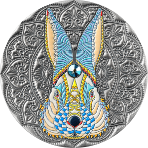 2023 - Rabbit Mandala Collection 2 oz Antique finish Silver Coin 5$ Niue