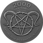 2021 - Beelzebub 2 oz Antique finish Silver Coin 2000 Francs CFA Cameroon