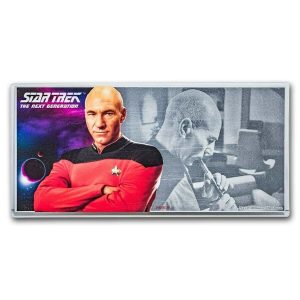 2019 - Niue - Silver Proof Coin Note- Star Trek- The Next Generation - Jean-Luc