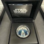 2017 Star Wars Rogue One Imperial Empire 1ozt. Silver Colored Proof Coin in OGP