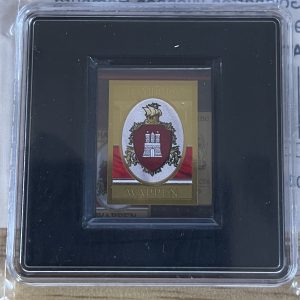 2020 - Gold Coin Bars Motif Coat of Arms Hamburg, 999 Gold 1/500oz,16 x 22.4mm, Echth.-Zert