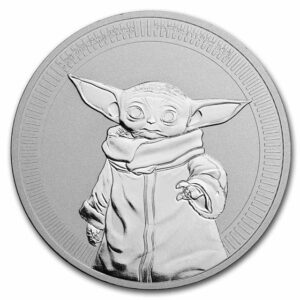 2021 - Niue 1oz Silver $2 Star Wars: Grogu "Baby Yoda" BU Coin