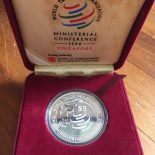 1996 WTO First Ministerial Conference $5 Silver Proof Coin