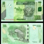 2013 – Banknote banknote – Central Bank of the CONGO, 1000 FRANCS UNC