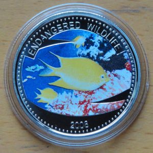 2008 - Palau One Dollar Coin, ENDANGERED WILDLIFE, UNC