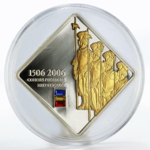 2006 - silver swiss guard application of gold Swarowski