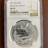 2021 NGC Niue Back to the Future II Delorean – 1 oz Silver Coin MS70