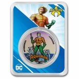 2023 – 1oz Silver Samoa BU Color COIN CARD TEP AQUAMAN $5 Starter