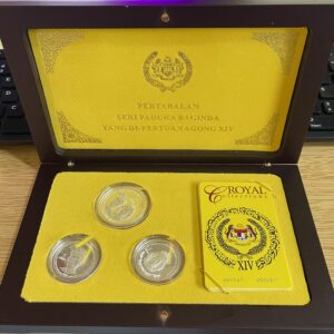 2012 - 3 pcs Coin Pertabalan Agong XIV Pure Silver 999 Collectible