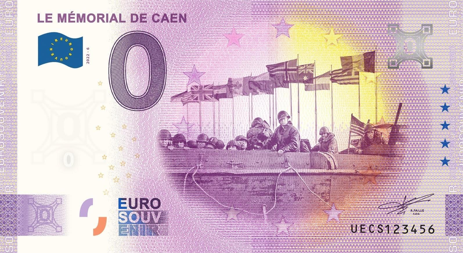 2022 - Banknote Memorial De Caen France Number Miscellaneous